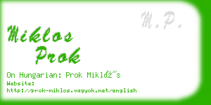 miklos prok business card